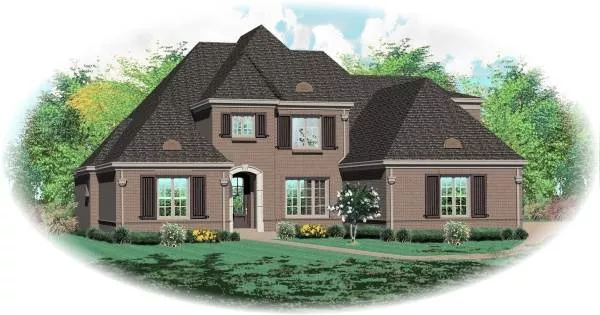 image of french country house plan 8160